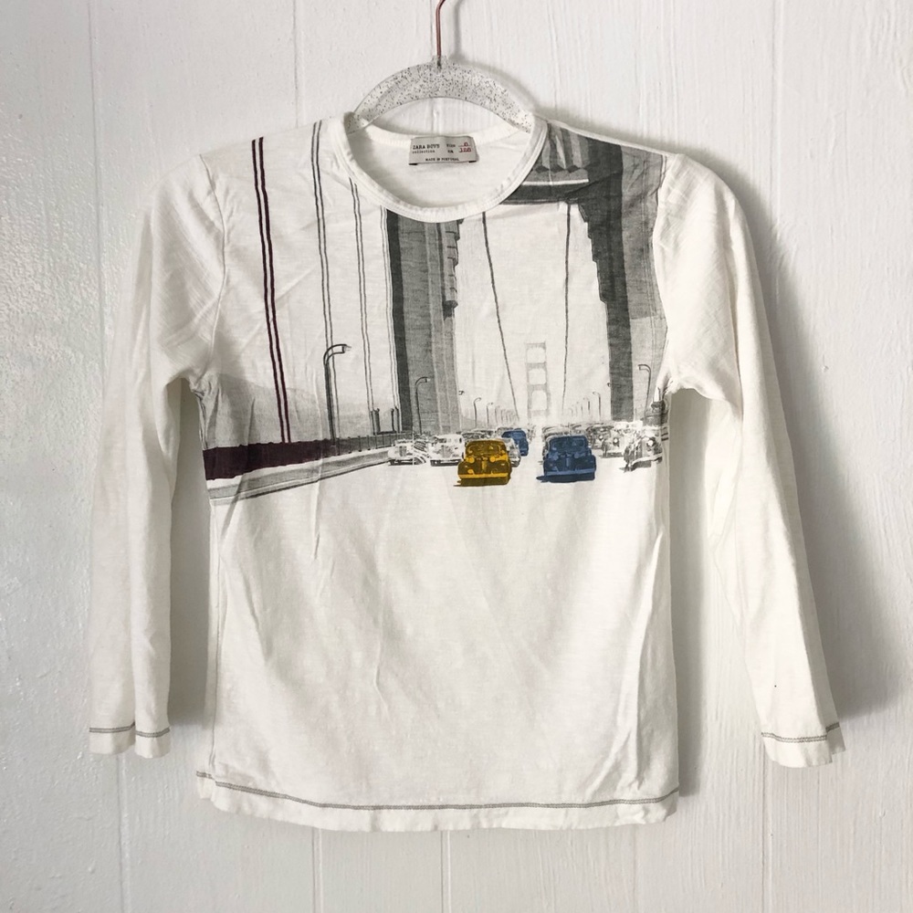 Zara Boys Long Sleeve Graphic Tee